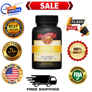 Vitamin B, bao gồm B12, B1, B2, hỗ trợ sức khỏe miễn dịch, hỗ trợ năng lượng và giảm đau hệ thần kin