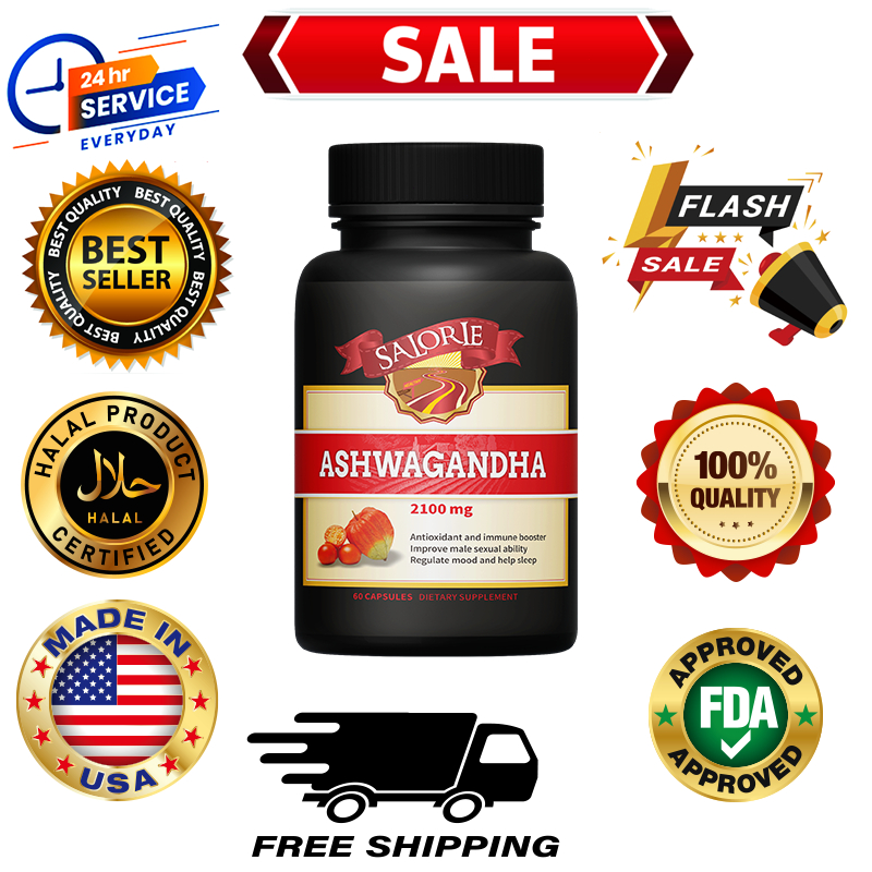 Ashwagandha, Thuốc giảm căng thẳng, Chất chống oxy hóa, 2100 mg, Tăng cường miễn dịch