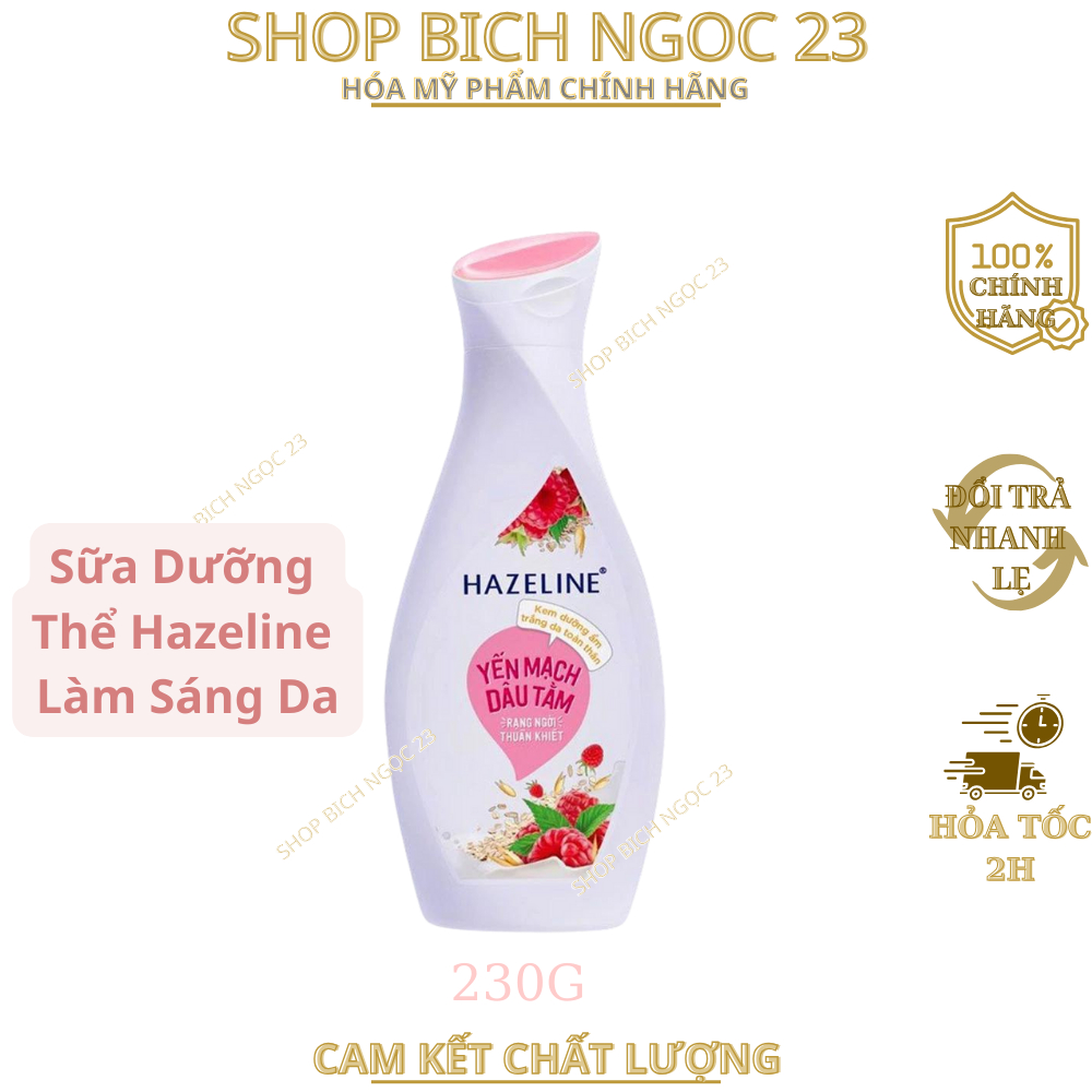 Sữa dưỡng thể HAZELINE Matcha & Lựu Đỏ Yến mạch dâu tằm 230ml /370ml