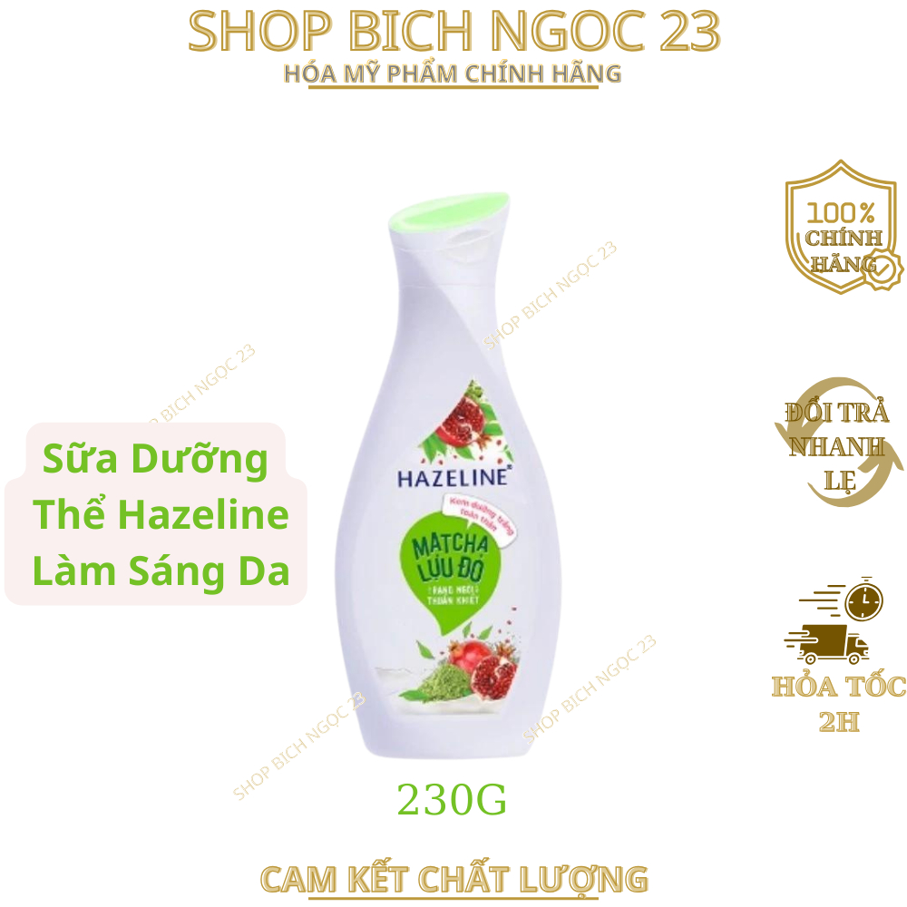 Sữa dưỡng thể HAZELINE Matcha & Lựu Đỏ Yến mạch dâu tằm 230ml /370ml
