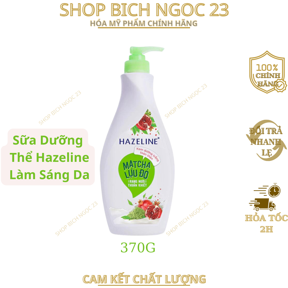 Sữa dưỡng thể HAZELINE Matcha & Lựu Đỏ Yến mạch dâu tằm 230ml /370ml