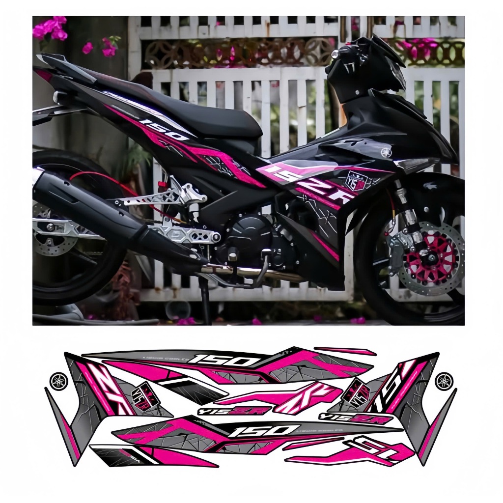 tem rời exciter 150 mâu y15zr cao cấp chất liệu in 3 lớp chống nước không phai màu NHÃN DÁN DECAL.