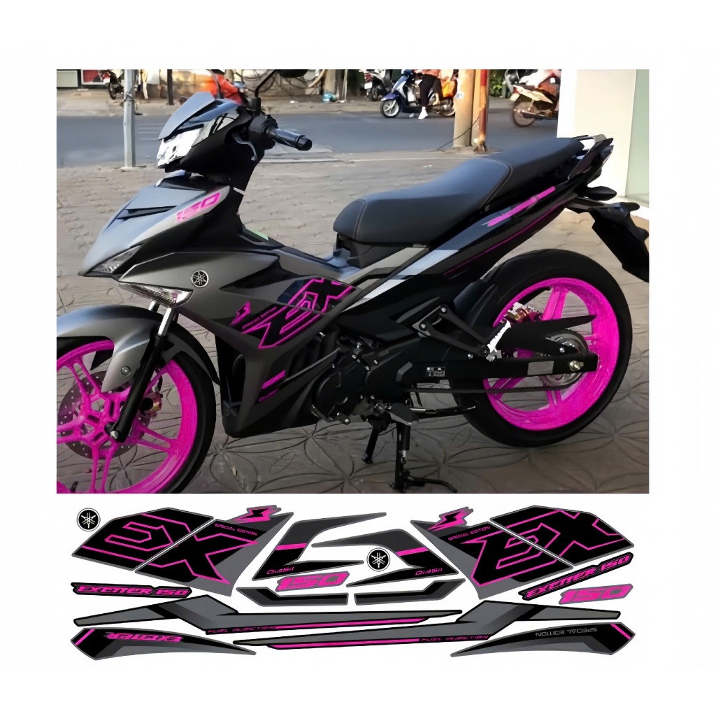 tem rời exciter 150 cao cấp chất liệu in 3 lớp PPF chống nước không phai màu nhãn dán decal.