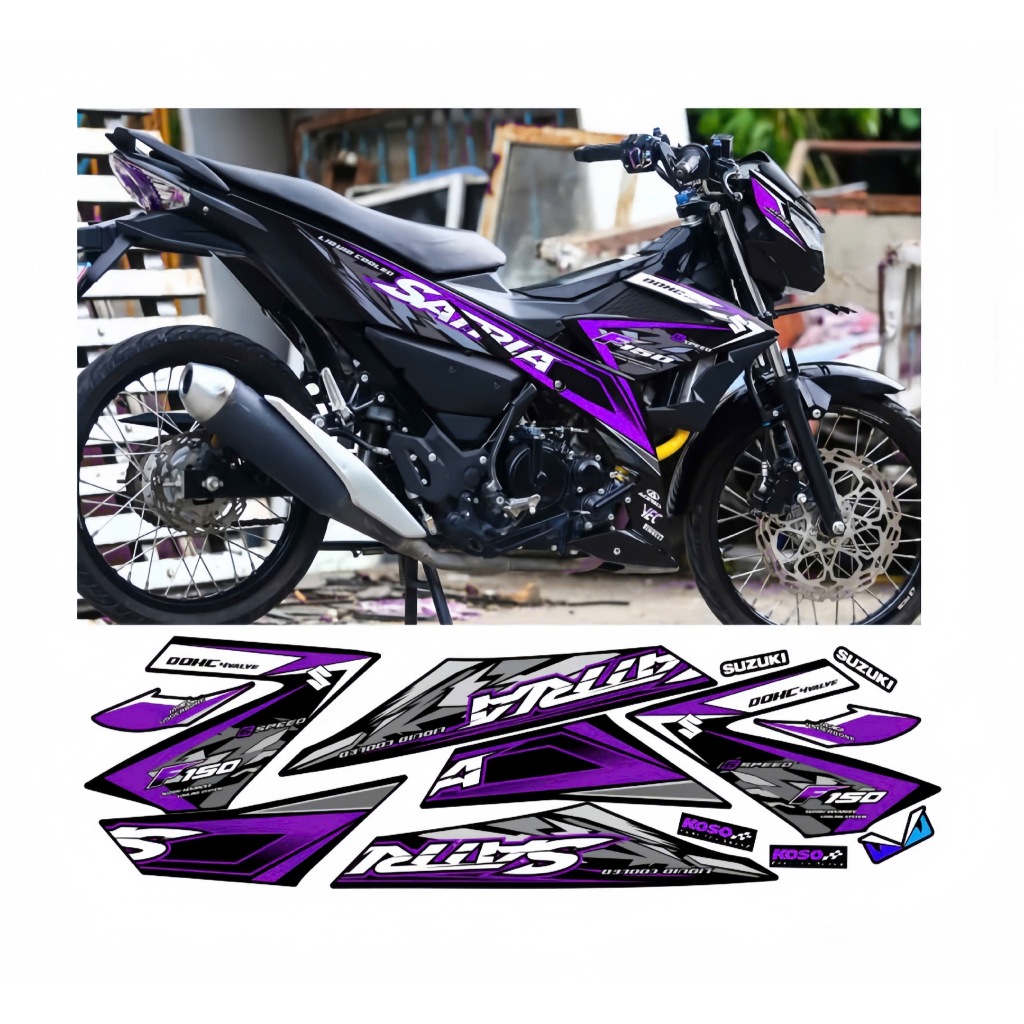 tem rời satria 150 cao cấp chất liệu 3 lớp chống nước không phai nhãn dán decal.logo