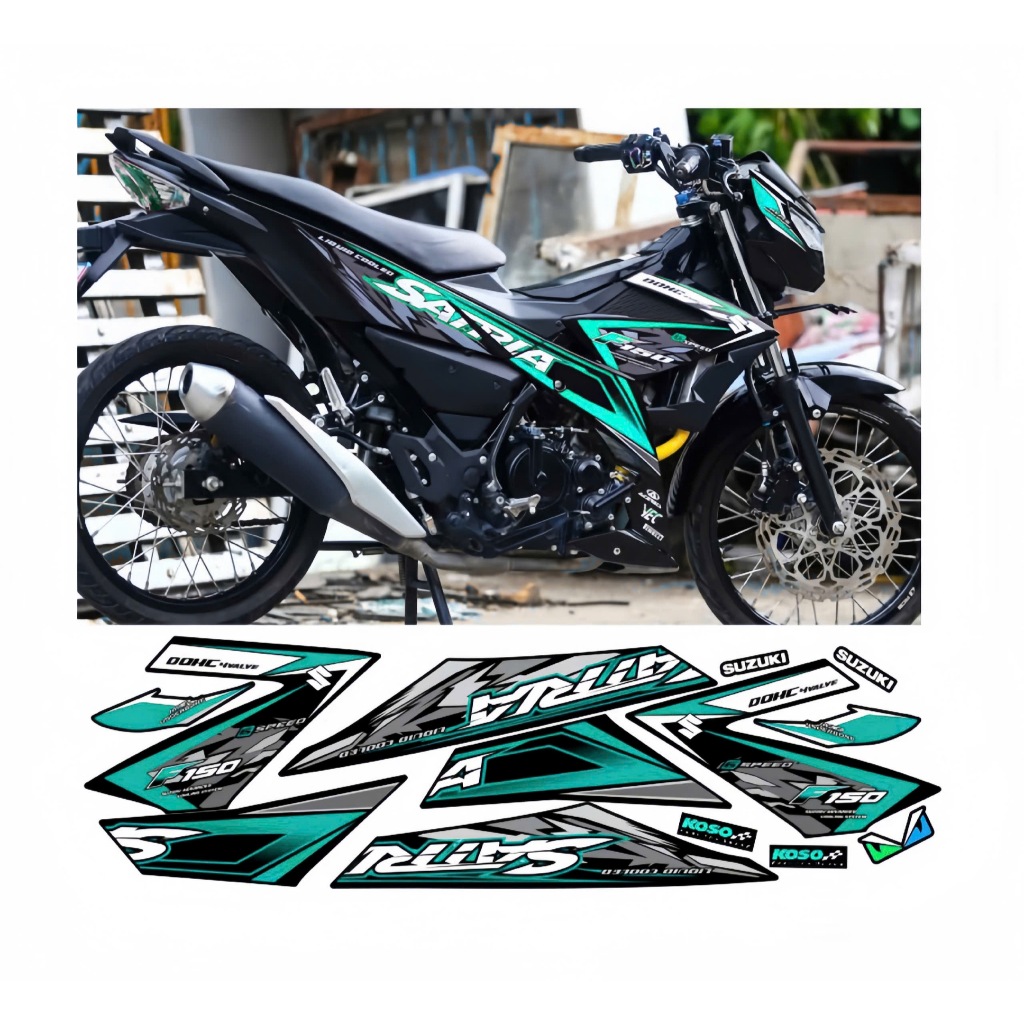 tem rời satria 150 cao cấp chất liệu 3 lớp chống nước không phai nhãn dán decal.logo