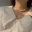 Vòng cổ ngọc trai nhân tạo trơn kiểu dáng đơn giản sang trọng