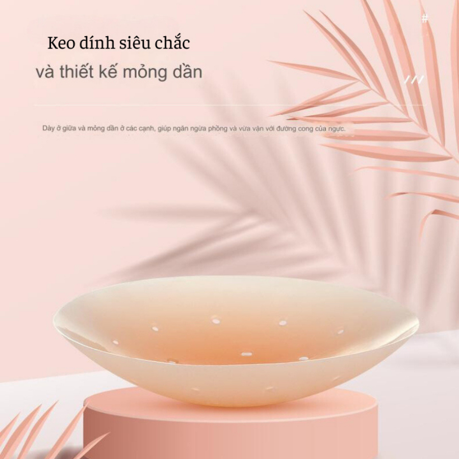 Miếng Dán Ngực Cao Cấp Silicon Lỗ Thoáng Khí chống nước tái sử dụng nhiều lần D211