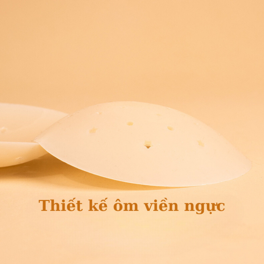Miếng Dán Ngực Cao Cấp Silicon Lỗ Thoáng Khí chống nước tái sử dụng nhiều lần D211