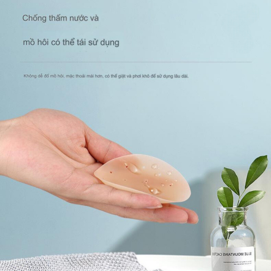 Miếng Dán Ngực Cao Cấp Silicon Lỗ Thoáng Khí chống nước tái sử dụng nhiều lần D211