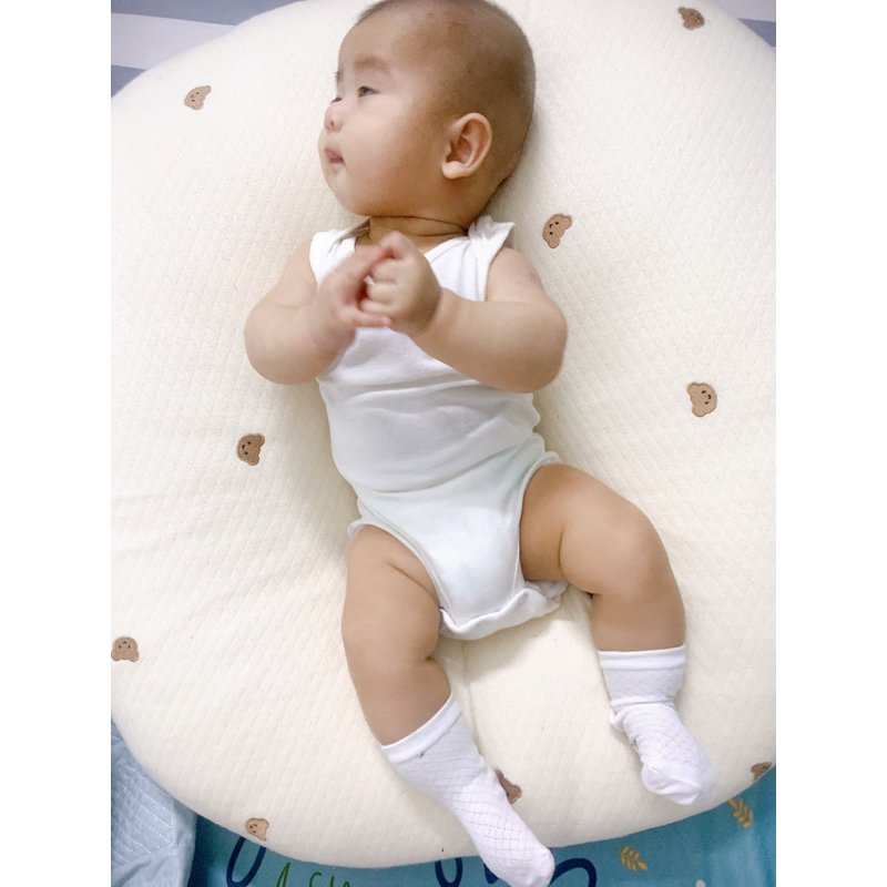 [MD18] 0-24m body chip/áo liền thân ba lỗ trắng trơn ho bé