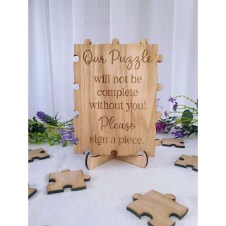 Bảng puzzel bằng gỗ  ký tên lắp ghép | THAO WEDDING | Wedding puzzel Mẫu 0339