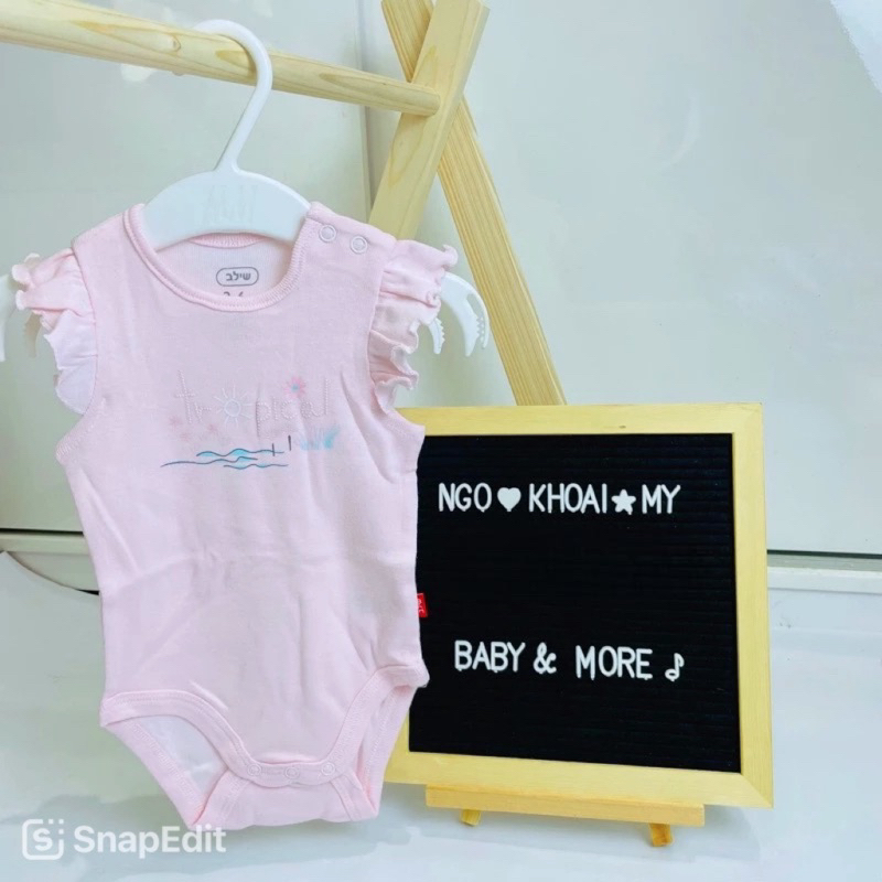 [NGÔ KHOAI MỲ] Áo liên thân/ Body chip cánh tiên muji hồng xinh xẻo cho bé gái