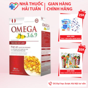 [CHÍNH HÃNG] OMEGA 3.6.9 – Hỗ trợ giảm mỡ máu, xơ vữa động mạch, tốt cho tim mạch, cải thiện thị lực – Hộp 30 viên