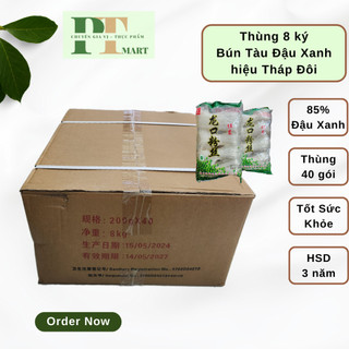Thùng 8 ký Bún tàu (Miến) Khô Đậu Xanh hiệu Tháp Đôi, Gói 200g. Nấu canh, Xào miến