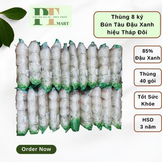 Thùng 8 ký Bún tàu (Miến) Khô Đậu Xanh hiệu Tháp Đôi, Gói 200g. Nấu canh, Xào miến