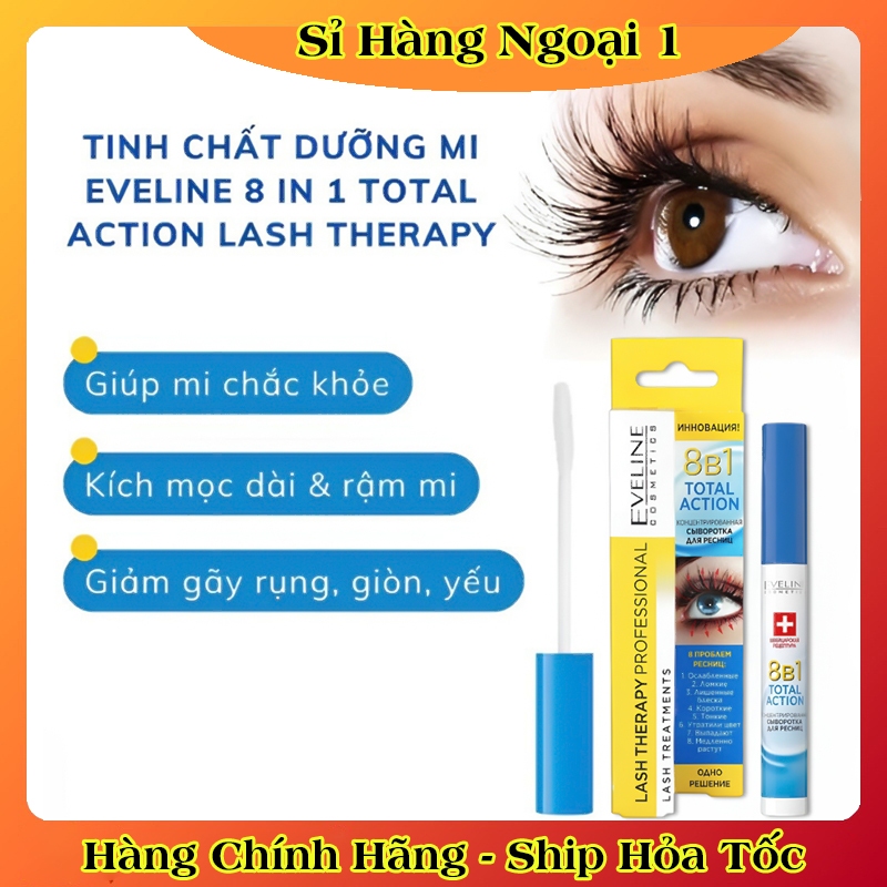 Tinh Chất Dưỡng Mi Eveline 8in1 Total Action Lash Therapy Professional 10ml