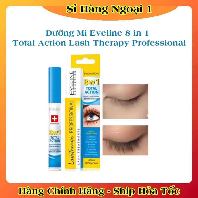 Tinh Chất Dưỡng Mi Eveline 8in1 Total Action Lash Therapy Professional 10ml