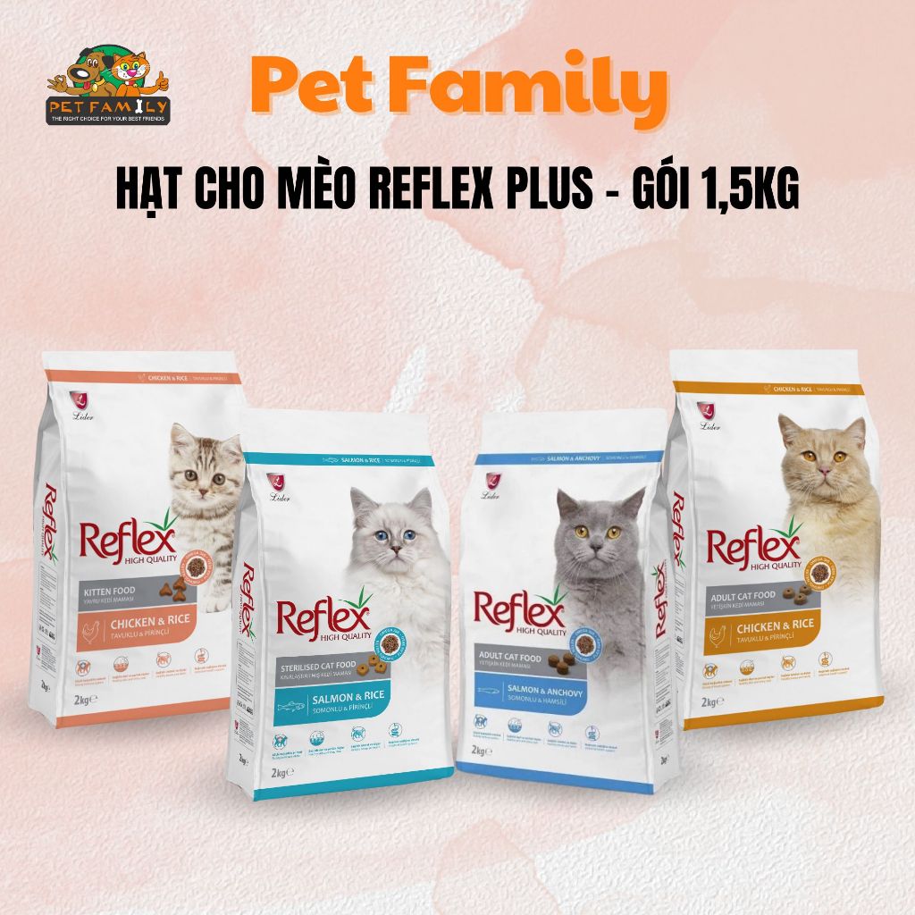 Hạt REFLEX Cho Mèo - Thức Ăn Cao Cấp Cho Mèo - Gói 2kg RPALL | Shopee ...