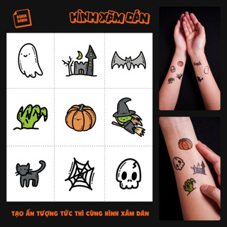 [Spooky Collection] Set Hình Xăm Dán Tạm Thời Chống Nước Dính Dính