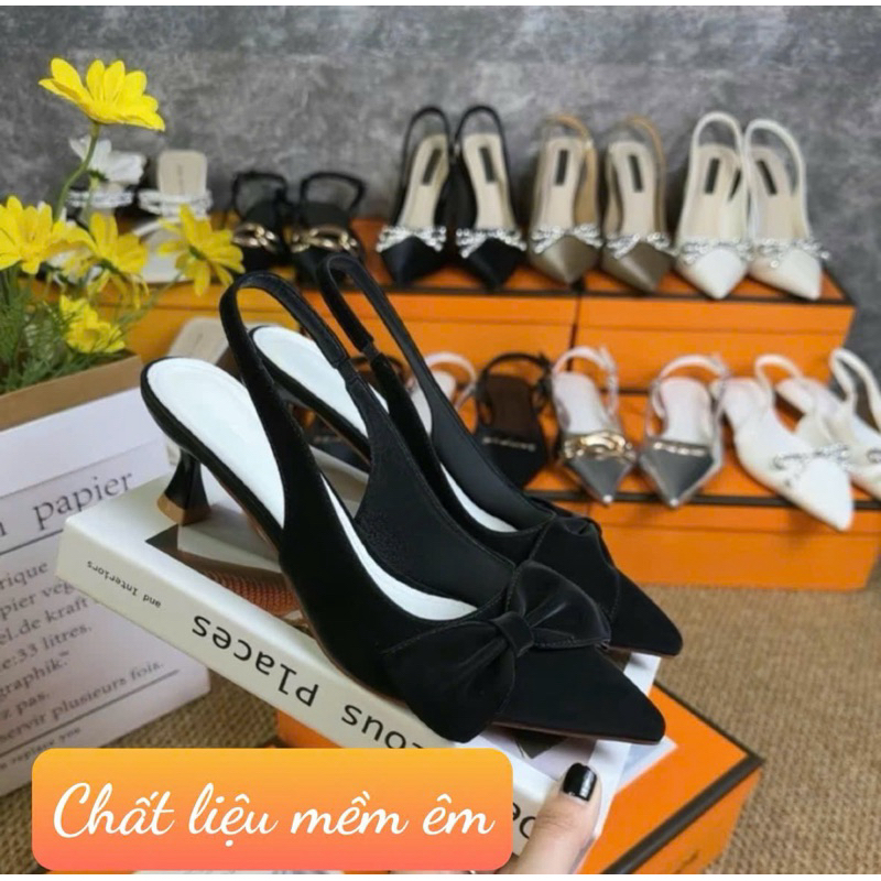 Giày cao gót 5p,7p lơ xinh dịu dàng, sục chun dễ đi dễ phối đồ