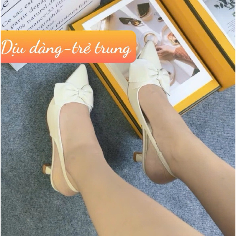 Giày cao gót 5p,7p lơ xinh dịu dàng, sục chun dễ đi dễ phối đồ