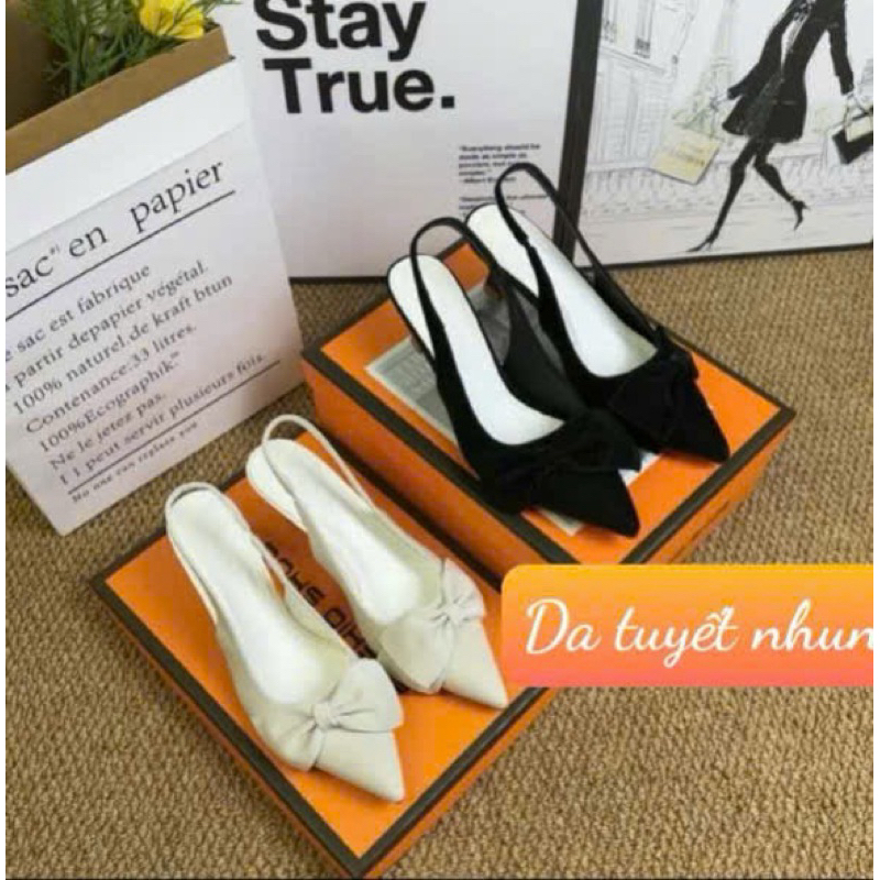 Giày cao gót 5p,7p lơ xinh dịu dàng, sục chun dễ đi dễ phối đồ