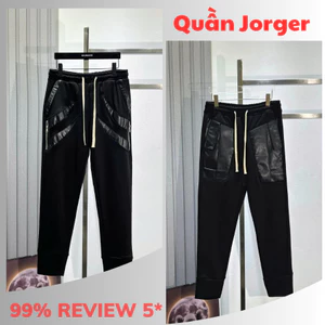 Quần Jorger Nam DSQ Phối Túi Da Siêu Đẹp, Quần Jorgger Nam Dớt Si Que Chất Nỉ Chân Cua Phối Túi Khóa Siêu Cấp.