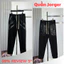 Quần Jorger Nam DSQ Phối Túi Da Siêu Đẹp, Quần Jorgger Nam Dớt Si Que Chất Nỉ Chân Cua Phối Túi Khóa Siêu Cấp.
