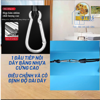 Dây co, dây thun điều chỉnh độ dài co giãn buộc hàng, hành lý móc sắt đa năng dành cho gia đình