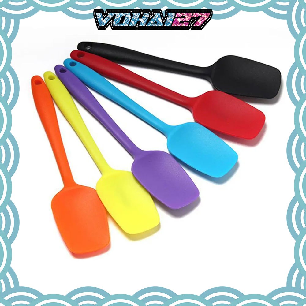 Muỗng múc bột silicon 28cm - Muỗng vét bột (Màu sắc ngẫu nhiên)