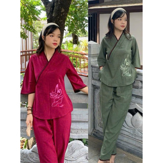 Nhật An LiNen Cao Cấp # Đồ Lam Đi Chùa