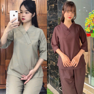 1Nút Trơn Nữ # Quần Áo Đi Chùa