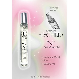 Nước hoa Lăn Lychee 12ml .Có 6 Hương cho khách lựa chọn. lưu hương trên 8h