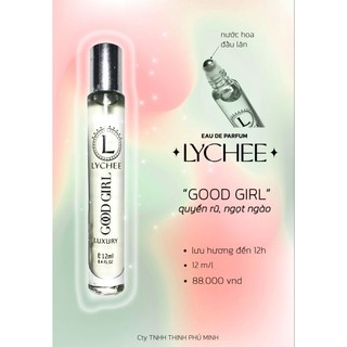 Nước hoa Lăn Lychee 12ml .Có 6 Hương cho khách lựa chọn. lưu hương trên 8h
