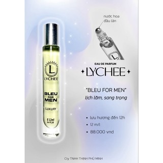 Nước hoa Lăn Lychee 12ml .Có 6 Hương cho khách lựa chọn. lưu hương trên 8h