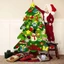 Cây Thông Noel Vải Nỉ Treo Tường Dán Kinh 32 Chi Tiết Cho Bé Tự Trang Trí Size To Kèm Đèn Led BỐ KHỦNG LONG