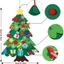 Cây Thông Noel Vải Nỉ Treo Tường Dán Kinh 32 Chi Tiết Cho Bé Tự Trang Trí Size To Kèm Đèn Led BỐ KHỦNG LONG