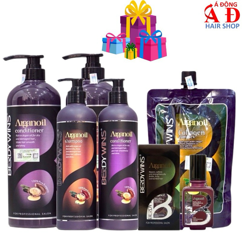 Kem hấp ủ tóc Berdywins Collagen Keratin hương Argan Oil phục hồi mềm mượt thơm lâu