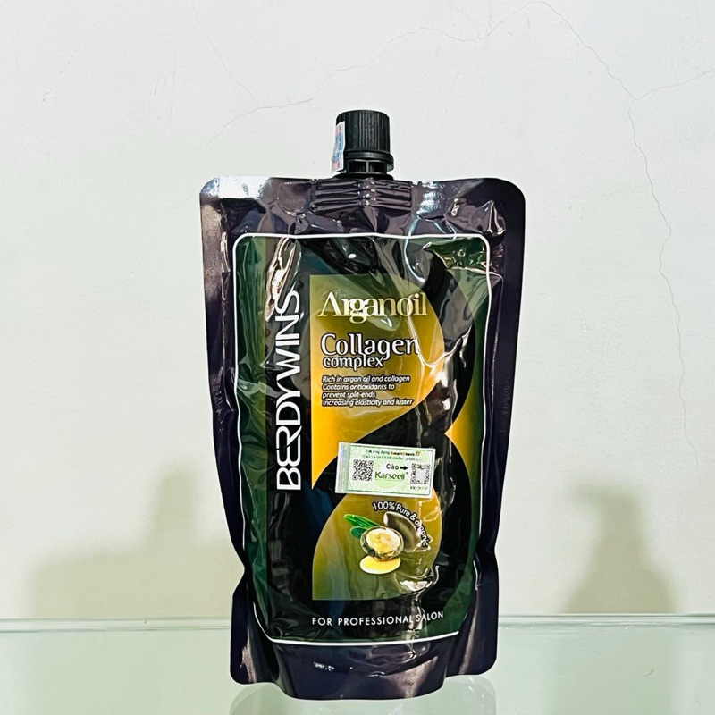 Kem hấp ủ tóc Berdywins Collagen Keratin hương Argan Oil phục hồi mềm mượt thơm lâu