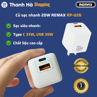 Bộ Sạc nhanh REMAX - Cáp Sạc - Củ Sạc - Sạc dự phòng - Sạc ô tô có cổng sạc nhanh PD QC GAN