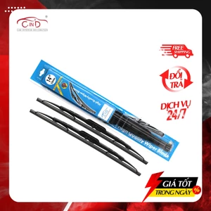 Combo 2 Gạt Mưa Ô Tô Gọng Sắt CIND 405 (14inch/350mm) Phù Hợp Cho Nhiều Dòng Xe Ô Tô Xe Hơi Có Móc Cong Chữ U