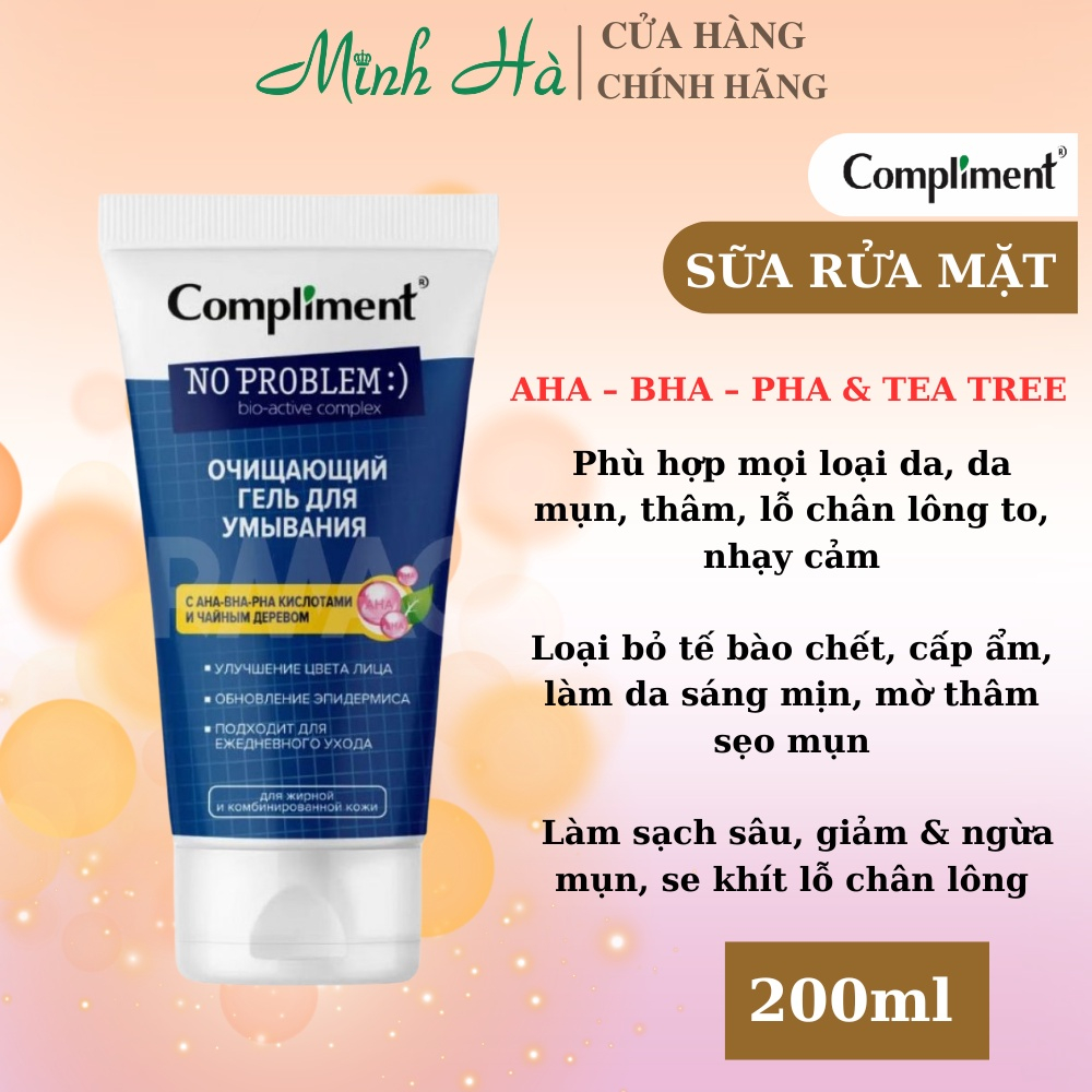 Ảnh Sữa rửa mặt Compliment No Problem 200ml giúp làm sạch và giảm mụn 4