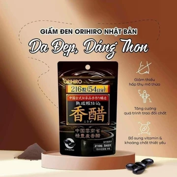 [Date Mới] Viên uống giấm đen GIẢM CÂN Orihiro Gói 216v giảm hấp thụ Calories tăng cường trao đổi chất giảm Cholesterol