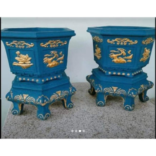 Khuôn đúc chậu lục giác rộng 25 cao 20 cm chất liệu nhựa abs