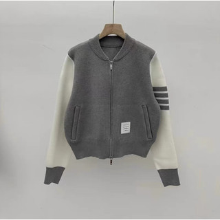 Áo khoác len bomber khoá kéo dài tay thu đông tay pha len dài cao cấp 638