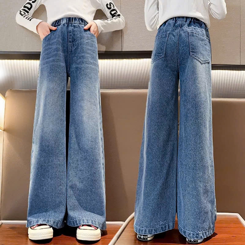 Quần jean suông mài đậm cho bé gái size đại BEESHOP KM0002