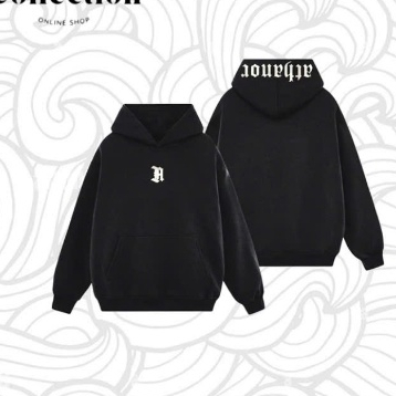 Áo Hoodie Athanor Chất Nỉ Dày Dặn Hình In Nét Kiểu Dáng Basic Mũ To - Áo Hoodie Nam Nữ Form Rộng Cao Cấp Giá Rẻ Hottrend