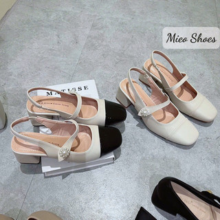 Gót Bích Sandal 5p Tag Hoa QC Fullbox Da Mềm Cao Cấp Mieo Shoes G1299 G1300