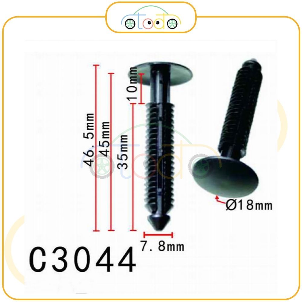 Chốt nhựa C3044 dùng cho xe Ford sản xuất với độ chính xác cao | Shopee ...