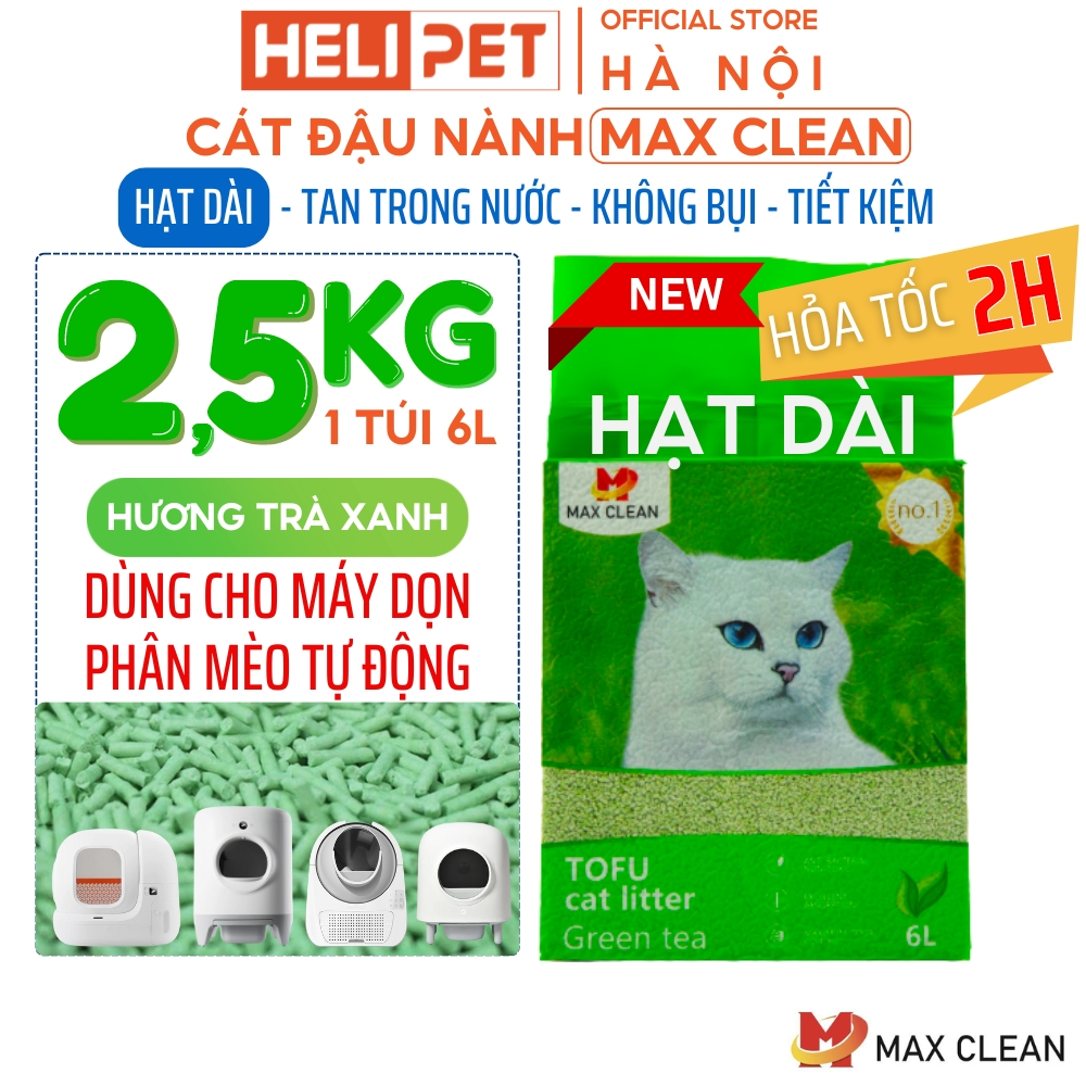 Ảnh Cát Đậu Nành Hạt Nhuyễn Max Clean Hương Trà Xanh 1
